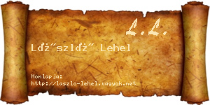 László Lehel névjegykártya