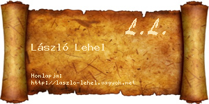 László Lehel névjegykártya