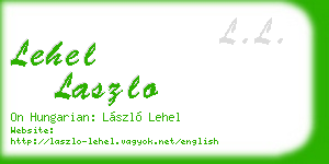 lehel laszlo business card