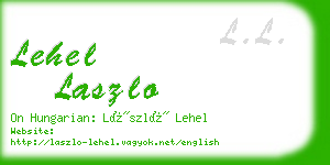 lehel laszlo business card